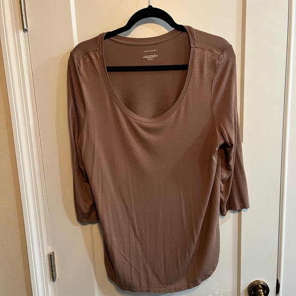 Tahari milk chocolate, brown Women's blouse - Picture 1 of 3